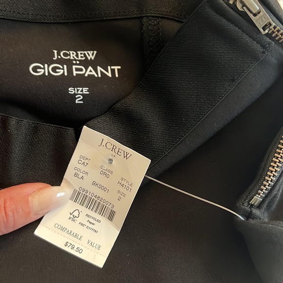 NWT J. Crew Gigi Pant with Side-zip Closure in Ponte - Picture 3 of 5